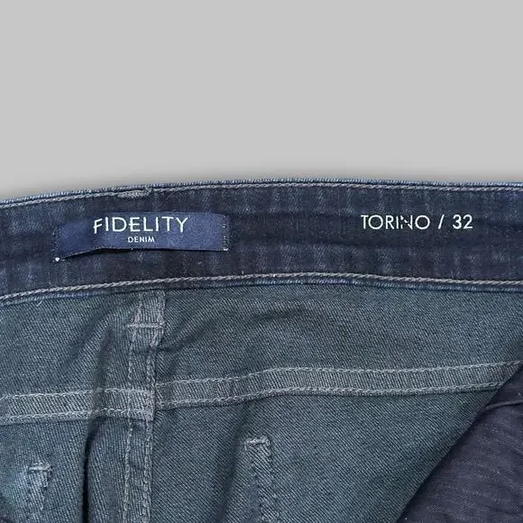Fidelity Torino Dark Wash Slim Fit Men’s Jeans - Size 32